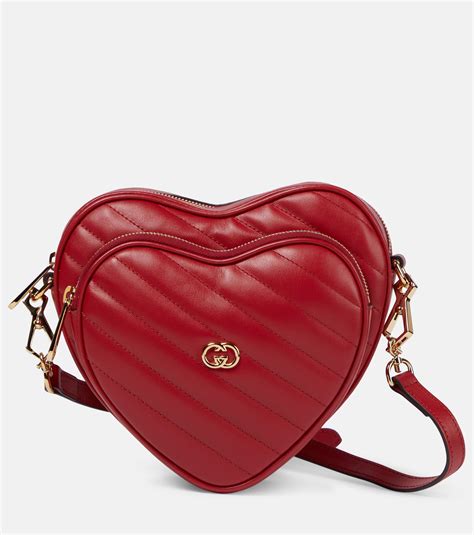 gucci red heart bag|gucci open top shoulder bags.